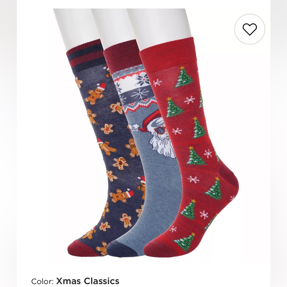 NWT Men’s 3 pack Christmas breathable novelty socks
